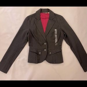 DKNY Blazer Pen-stripe Gray and Pink Women Size Small